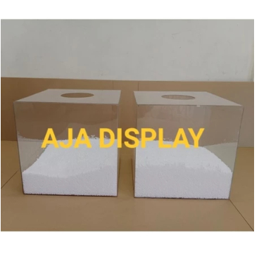 

LUCKY DIP UNDIAN KOTAK KUPON BOX / ACRYLIC BOX LUCKY DIP/ KOTAK UNDIAN ACRILIC TERMASUK BUTIRAN STEROFOAM 30x30x30 KOTAK DOORPRIZE