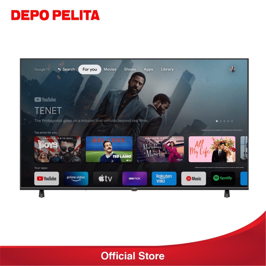 TV AQUA 43 Inch LED AQT43K85FUX (4K HDR-Google TV)