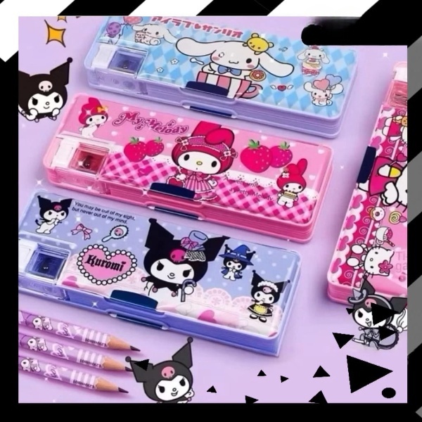 

Tempat Pensil KARAKTER SANRIO Dengan Penutup MAGNET & RAUTAN MINI