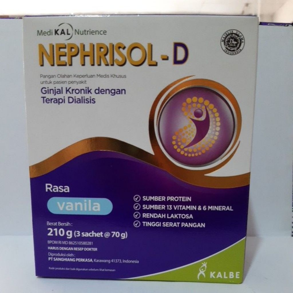

Nephrisol - D Rasa Vanila 201g(3sachet@7g)
