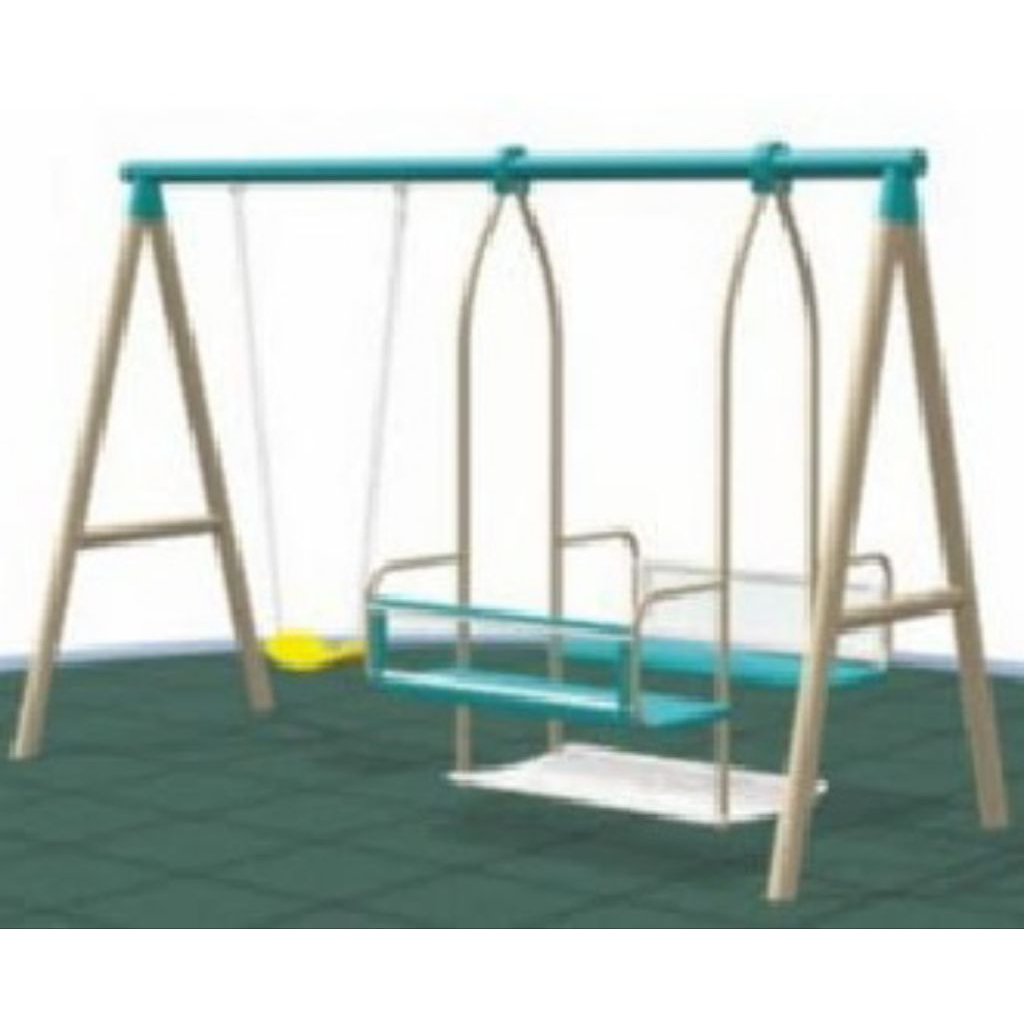 ayunan outdoor set, ayunan anak, jungkat-jungkit