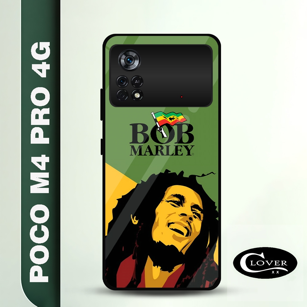 [AR48]  Case Glossy Case | POCO M4 PRO 4G | CASE KEKINIAN LUCU |  Casing Hp Kilau Motif BOB MARLEY