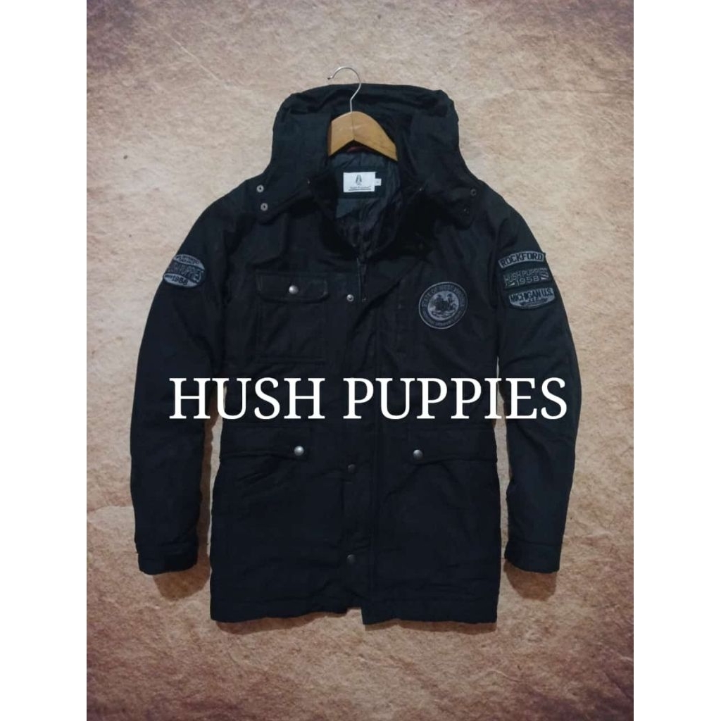 jaket HUSH PUPPIES bahan kanvas recomend bekas second preloved