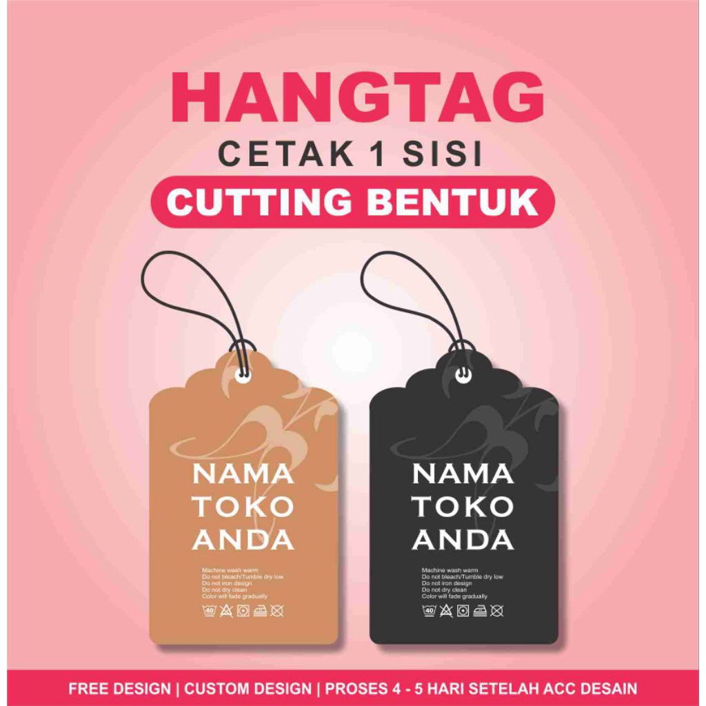 

Label Hangtag Thank you card ketebalan 260 gsm Custom