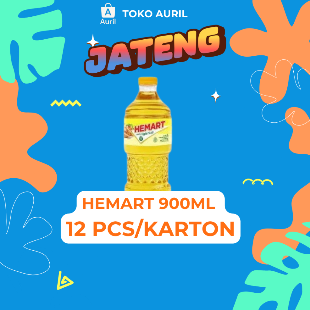 

[PAKET HEMART 1 DUS/KARTON/12 PCS] MINYAK HEMART 900 ML 1 DUS/KARTON/12 PCS MURAH