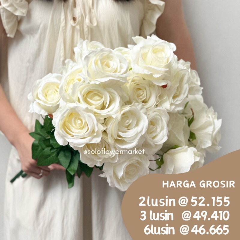 TERMURAH ROSE HOLLAND X7 MAWAR X9 BUNGA PALSU MAWAR HOLLAND PREMIUM ARTIFICIAL FLOWER BUNGA HIAS BUK