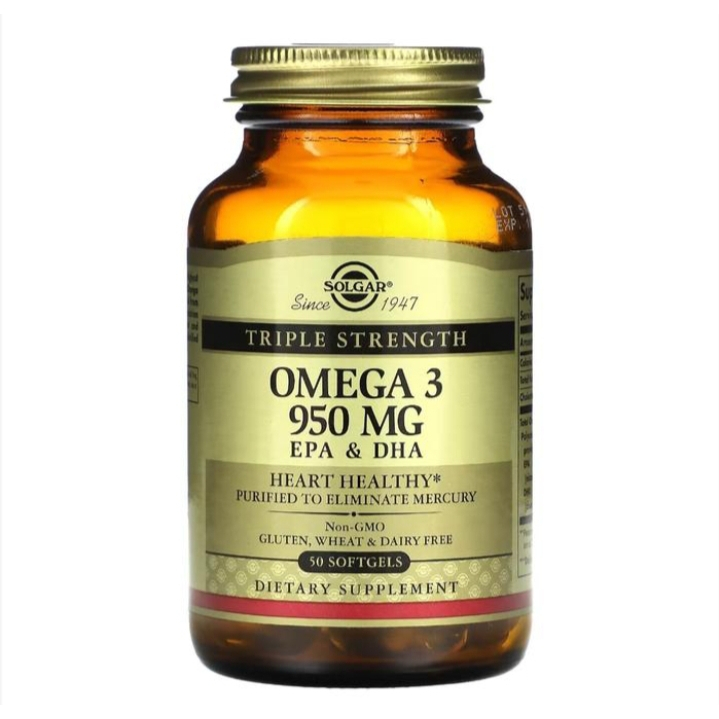 SOLGAR OMEGA 3 950 MG EPA & DHA 50.SOFTGEL