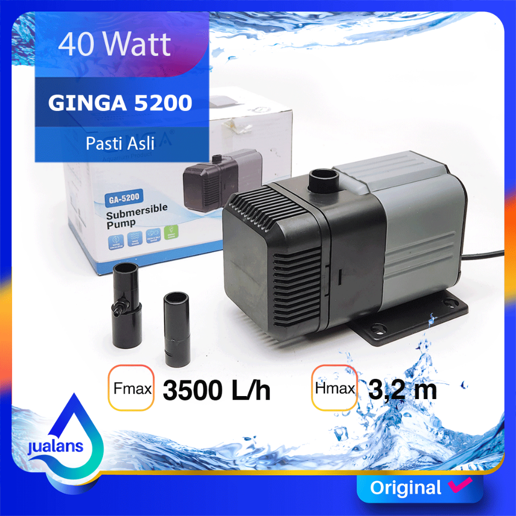 GINGA GA 5200 Pompa Aquarium Kolam Koi 3500 LH