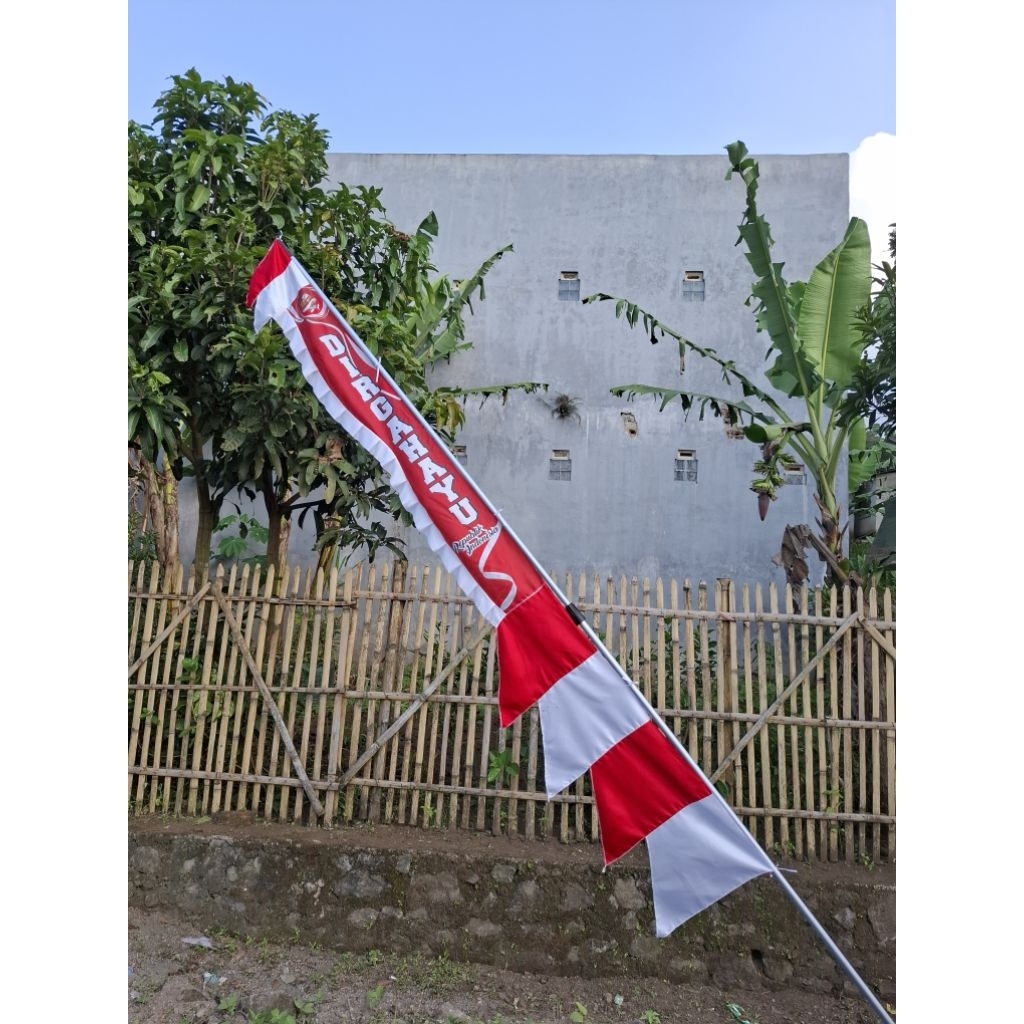 UMBUL UMBUL MERAH PUTIH BANDIR KUDA LAUT/BENDERA BANDIR KUDA LAUT 3 METER
