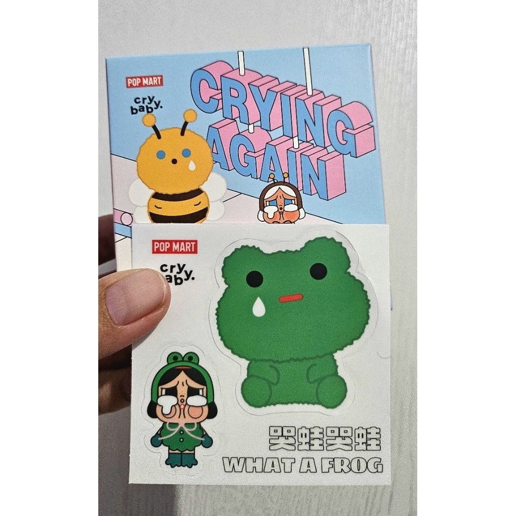Crying Again Plush Badge - Frog