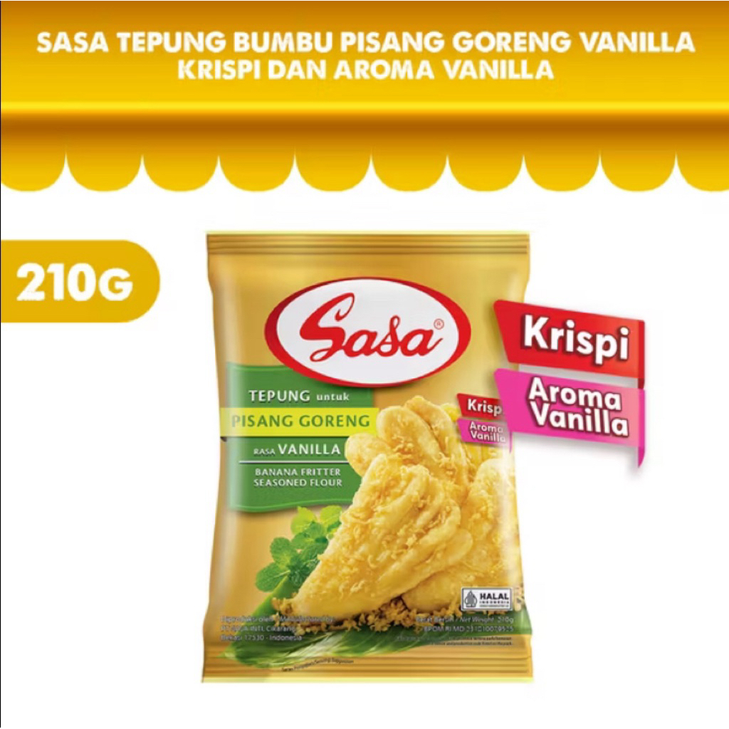 

Sasa Tepung Pisang Goreng Bervitamin & Bermineral 210gr