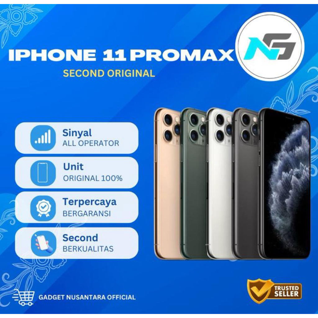 Iphone 11 Promax Second Original Fullset