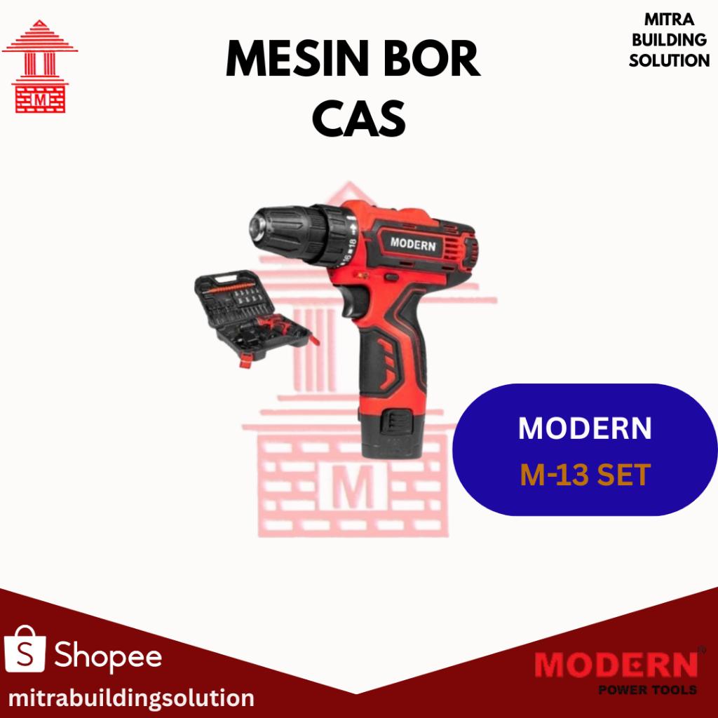 Mesin Bor Cas Merk Modern M-13 Set
