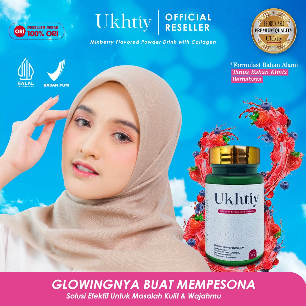Ukhtiy | Paket - Kolagen Pemutih Seluruh Badan, L Glutathione Pemutih Badan Ukhtiy Collagen Original