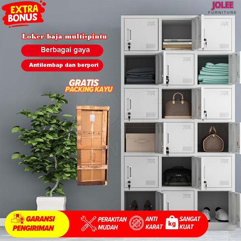 Loker Besi Minimalis Serbaguna 6/9/12/15/18/24 Pintu Bahan Baja Untuk Semua Kebutuhan