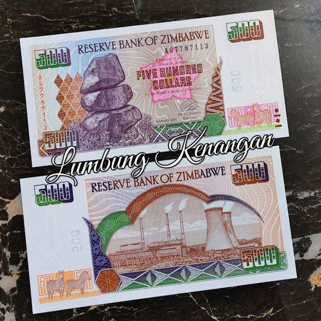 uang asing Zimbabwe 500 Dollar