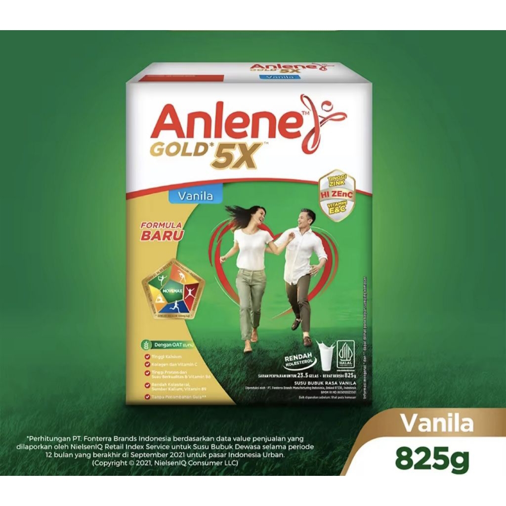

Anlene Gold 5x Susu Bubuk Dewasa Vanila 825gr