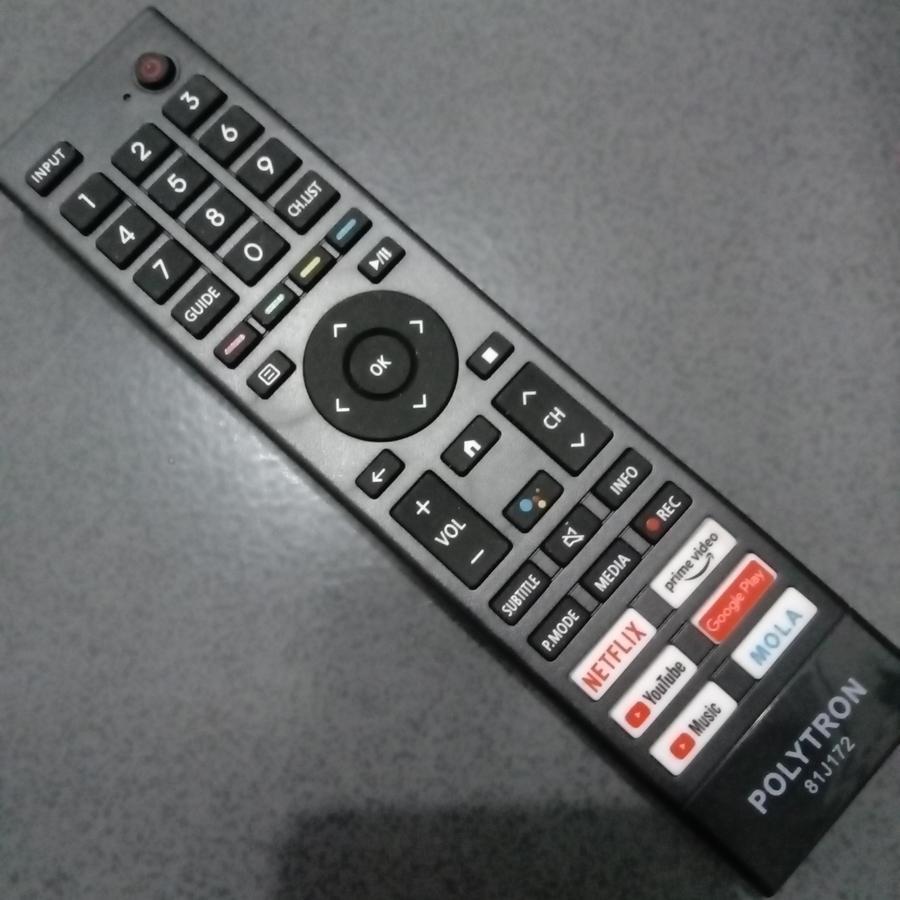 REMOTE TV POLYTRON ANDROID SMART TV 81J172 / Remote TV Polytron Android TV Original