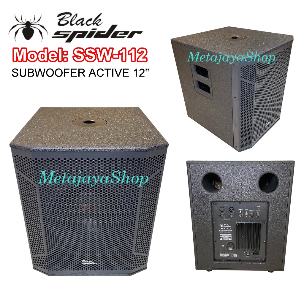 Subwoofer Active Black Spider SSW-112  Subwoofer Aktive 12 Inch
