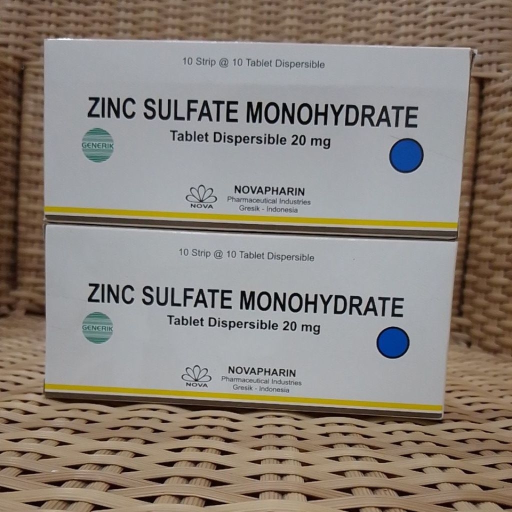 ZINC SULFATE MONOHYDRATE ( 1 BOX = 10 STRIP = 100 TABLET )