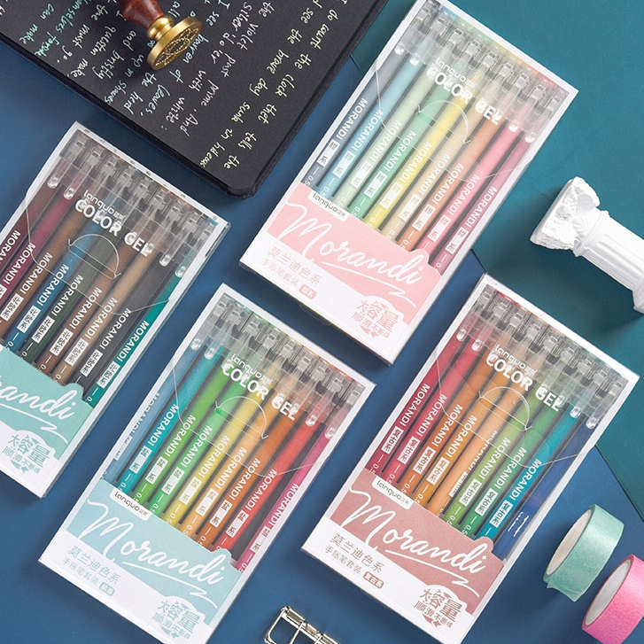 

Morandi Real Colors Gel Pen Set 9 Pcs Warna Warni - Pulpen Berwarna Spidol Pena Bolpen Ballpoint