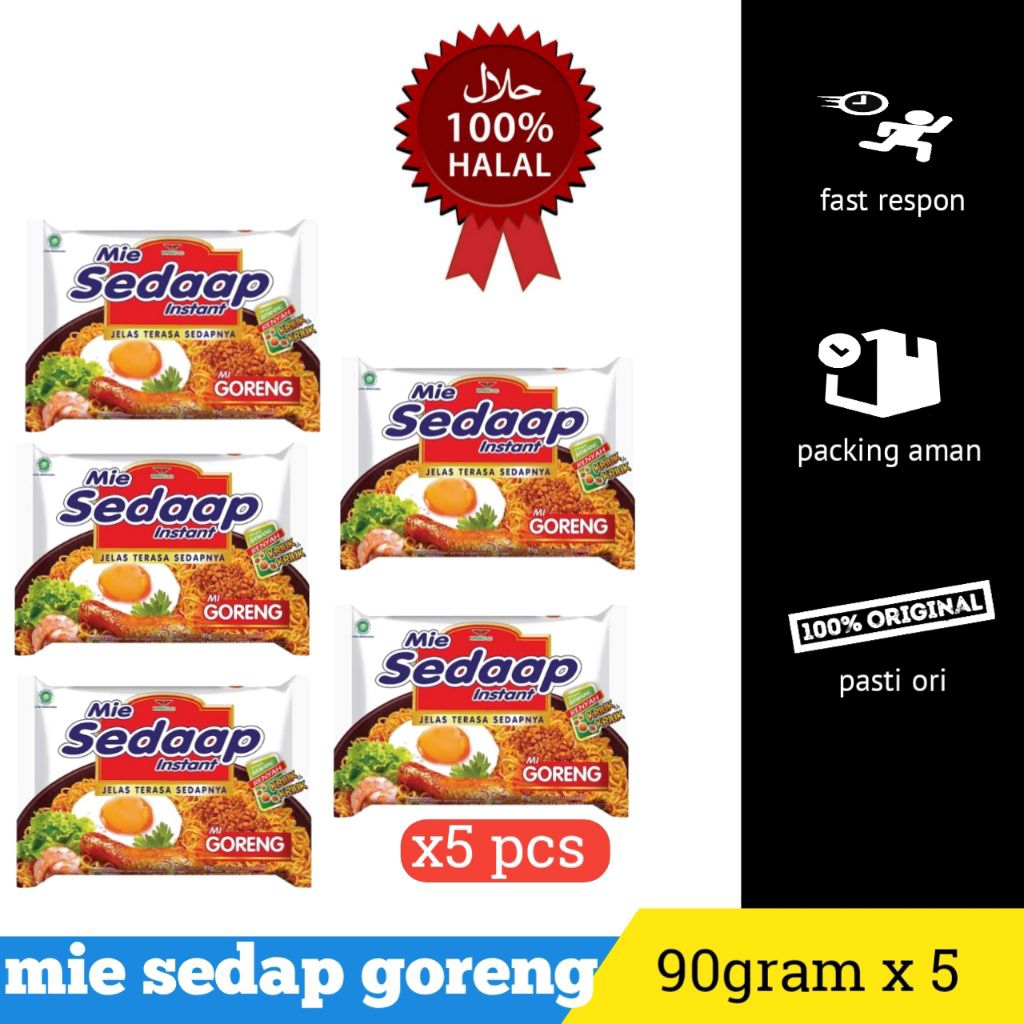 

PAKET Mie sedap goreng 5pcs