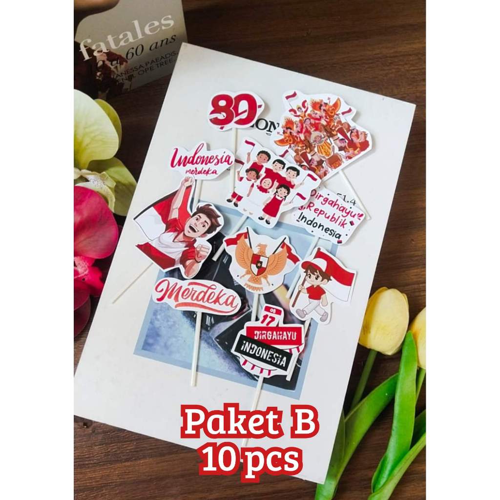 Topper Tumpeng Kemerdekaan / Topper Kue Kemerdekaan / Topper Kemerdekaan