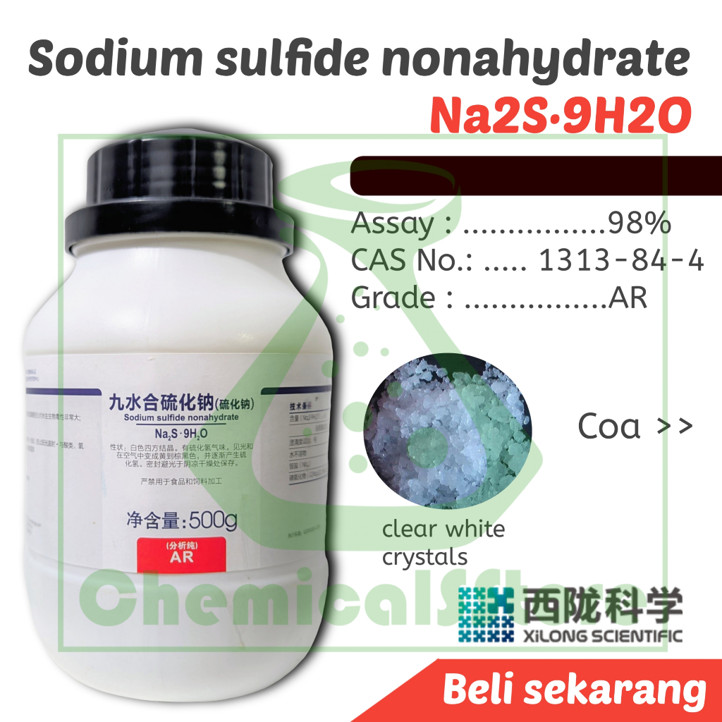 Sodium sulfide nonahidrat | Na2S.9H2O | AR Xilong 500g
