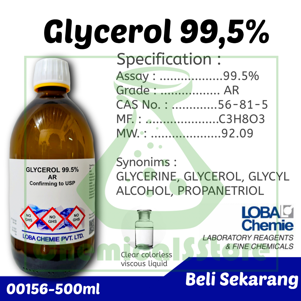 Gliserin 99.5% | AR Loba Chemie Repack 100ml