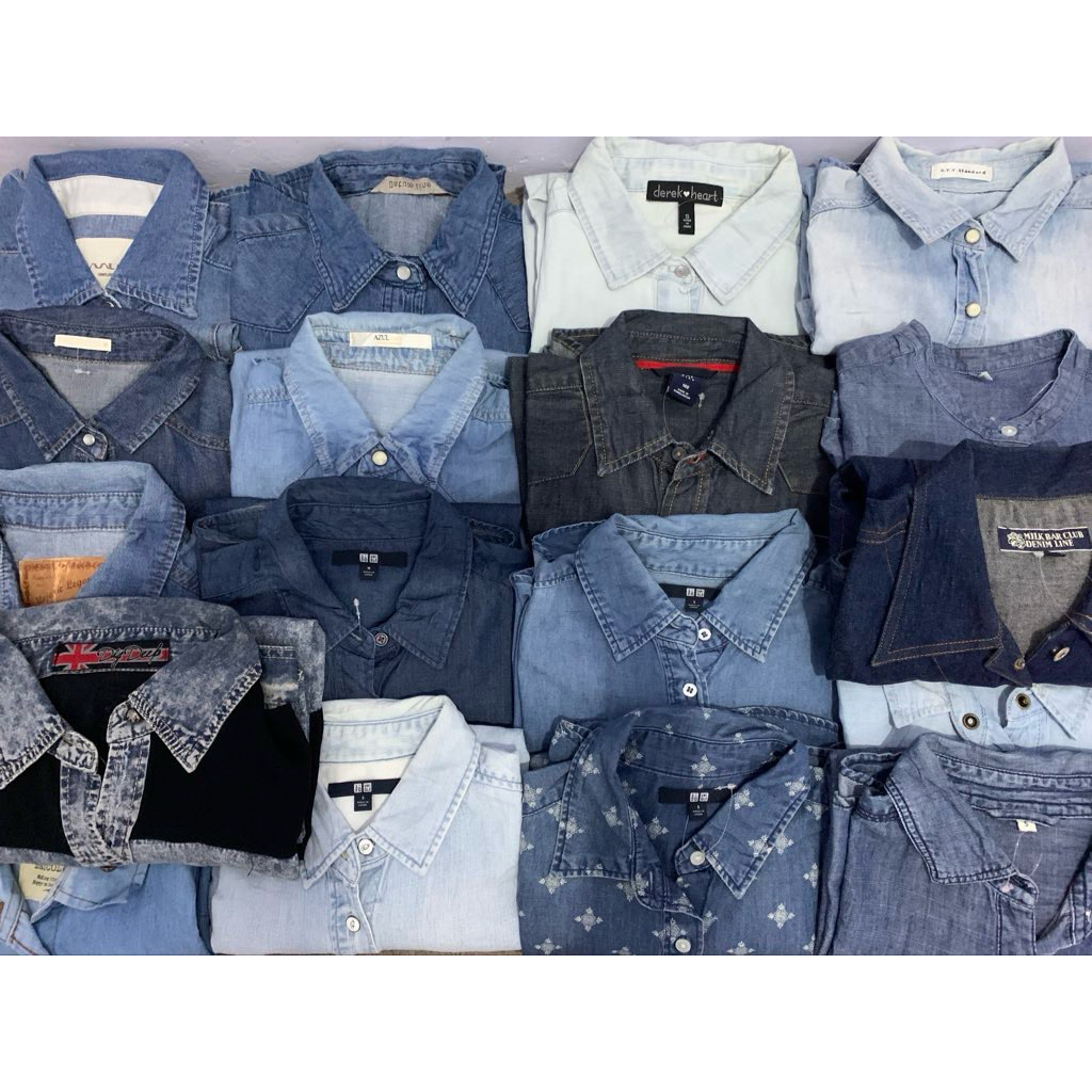 Kemeja Denim Jeans Wanita