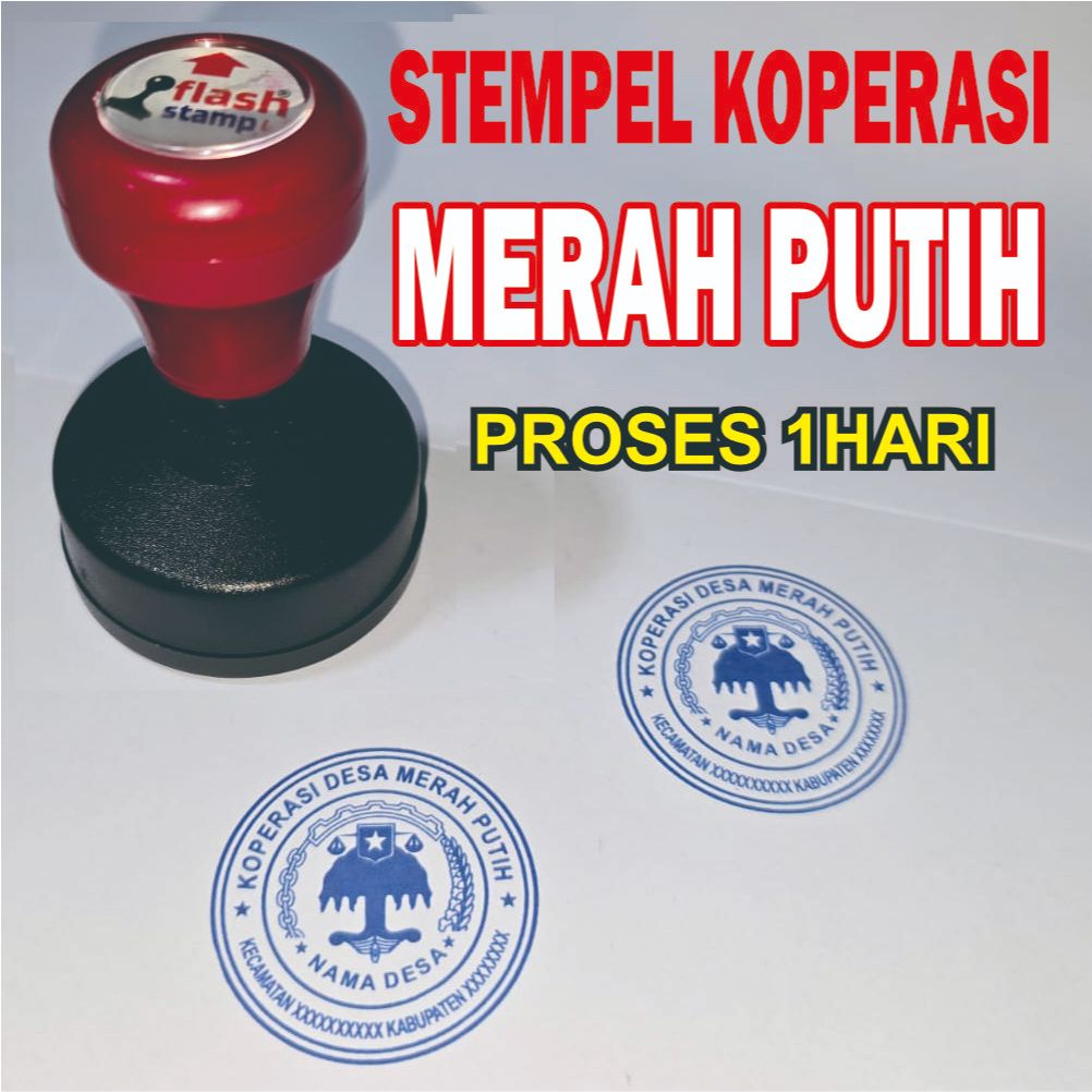

Stempel Koperasi Merah Putih BULAT UKURAN 4CM