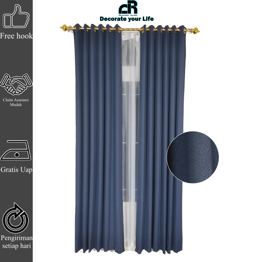 Gorden Pintu Jendela Blackout Pendek Panjang 150cm
