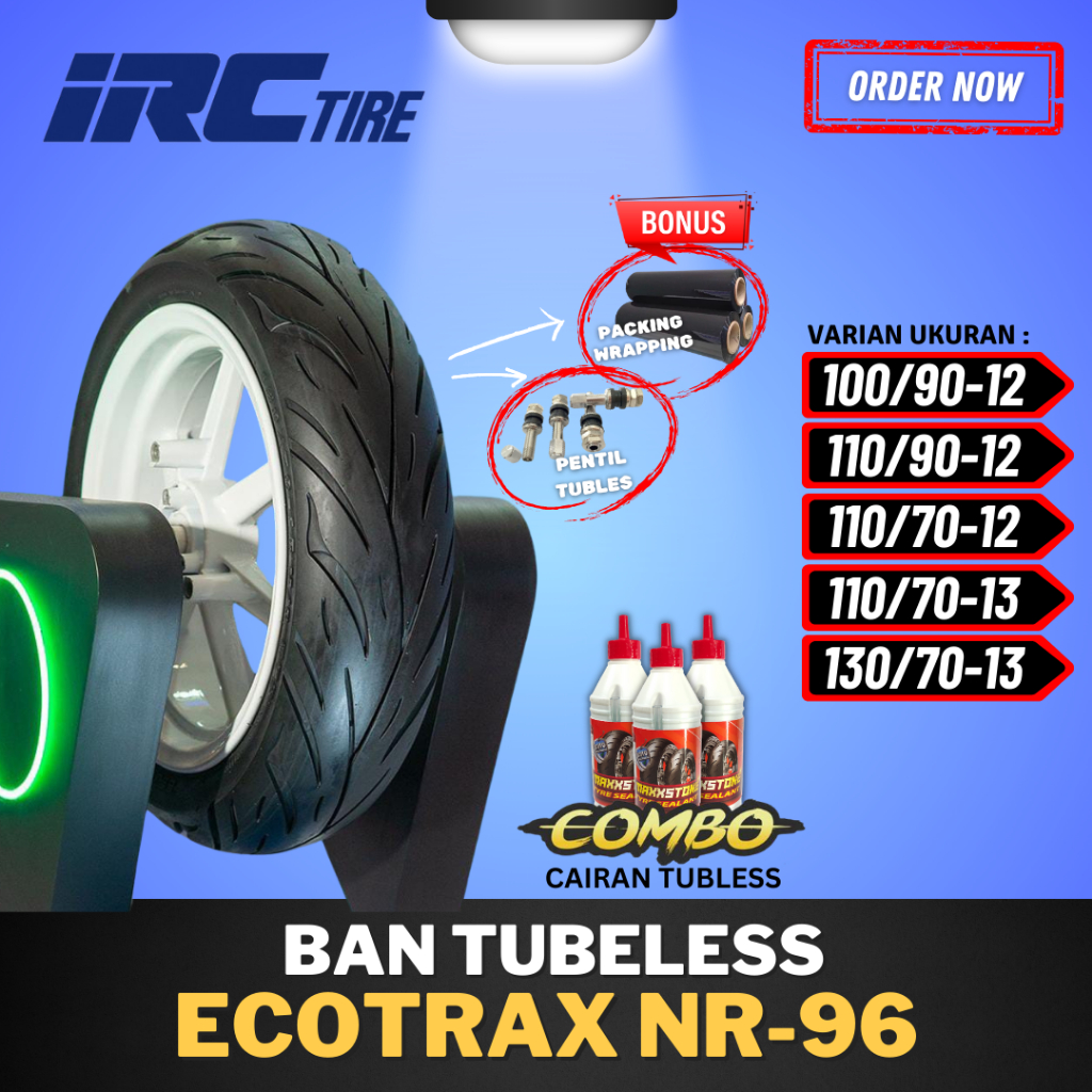 [READY COD] BAN IRC ECOTRAX NR96 (100/90-12 / 110/90-12 / 110/70-12 / 110/70-13 / 130/70-13) RING 12