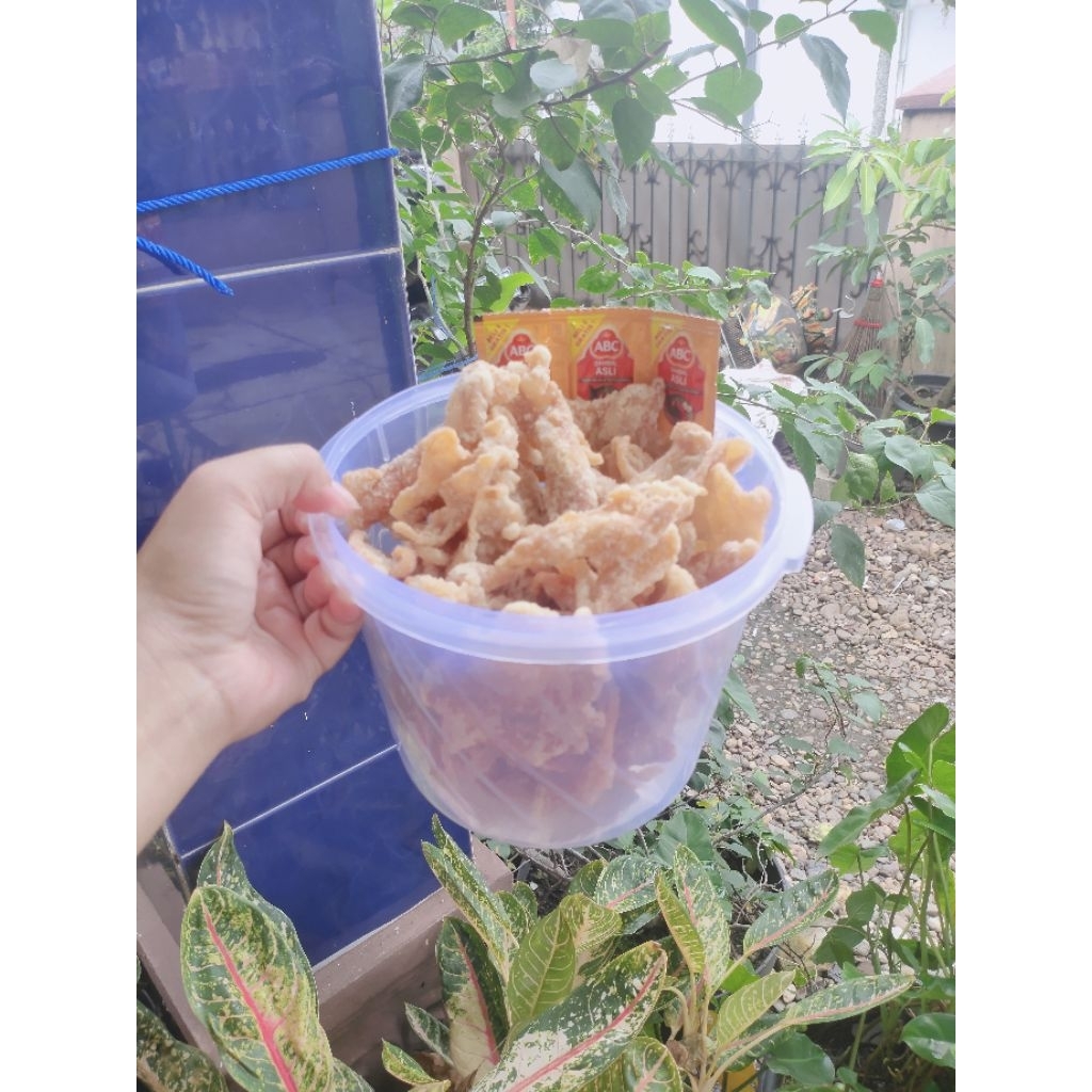 

KERIPIK KULIT AYAM 350GR/ TOPLES