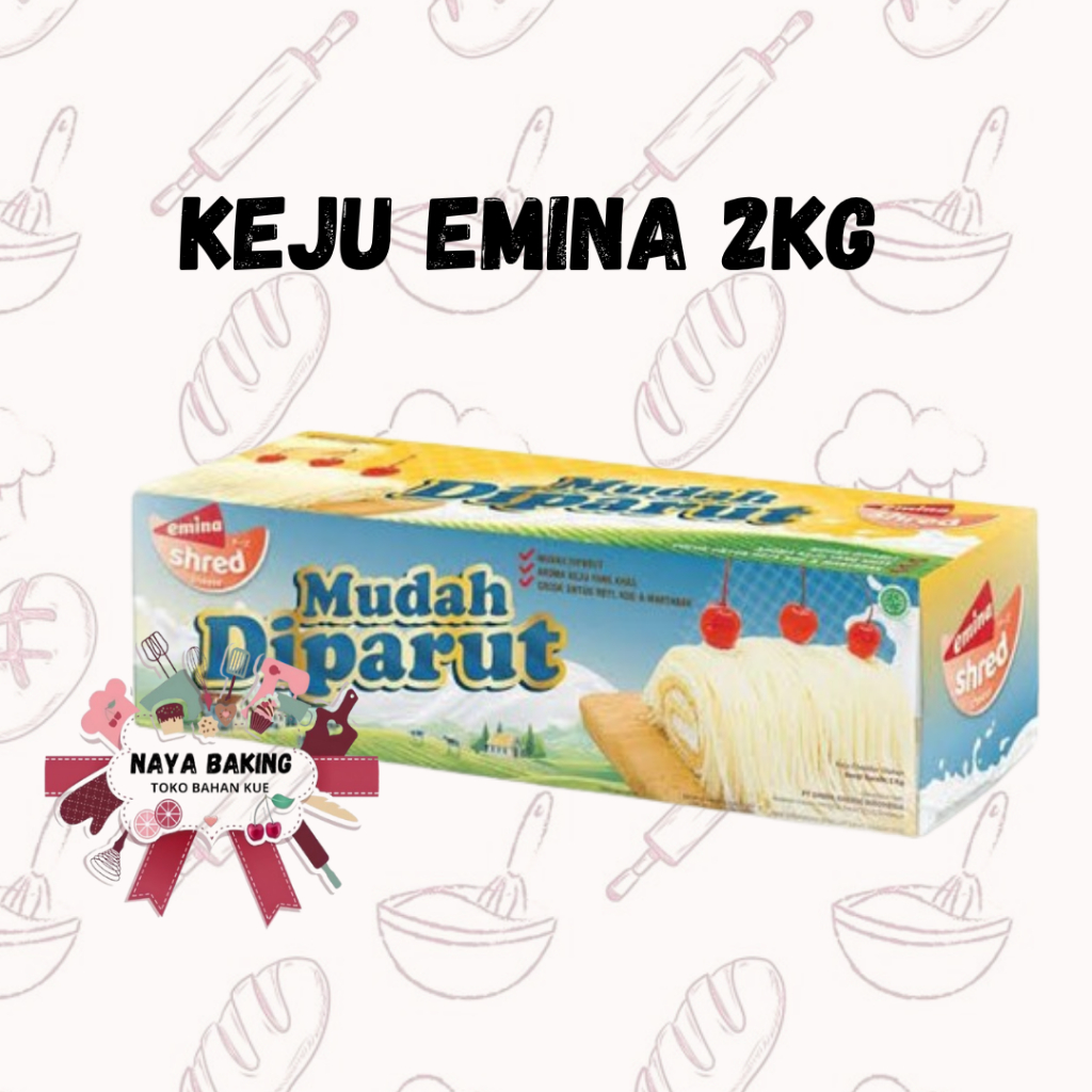 

EMINA SHRED CHEESE 2KG/KEJU EMINA/ KEJU CHEDDAR 2KG