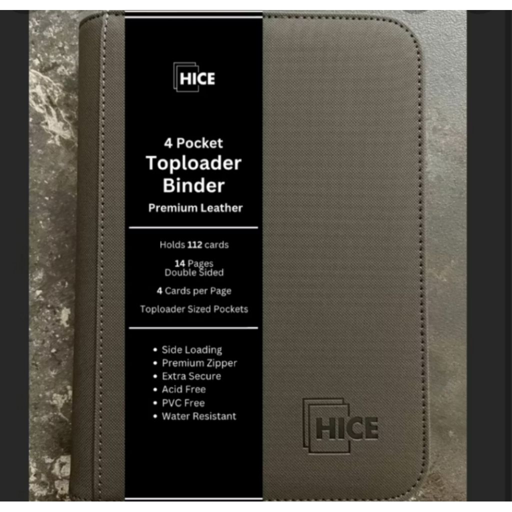 (Super Preloved) Hice Toploader Binder 2x2 4 Pocket Holds 112 Cards Side Loading Bahan Premium