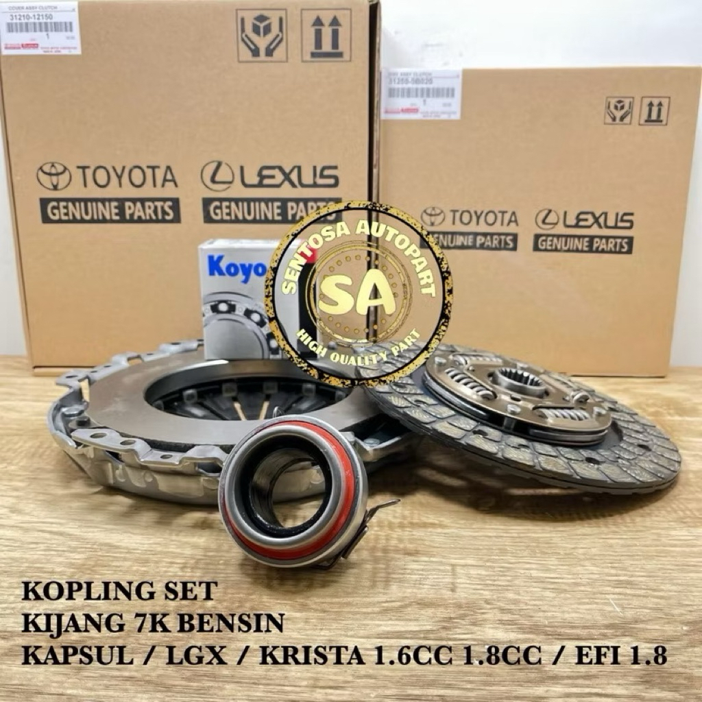 KOPLING SET TOYOTA KIJANG 7K KIJANG LGX BENSIN KAPSUL 1.6 CC 1.8 CC EFI 1.8 KRISTA BENSIN KIJANG KRI