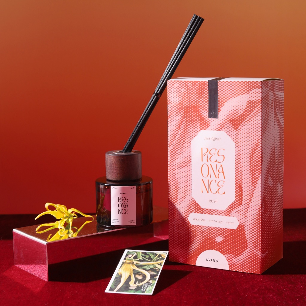 RESONANCE REED DIFFUSER NOUS YLANG YLANG, SWEET ORANGE, VETIVER ESSENTIAL OIL