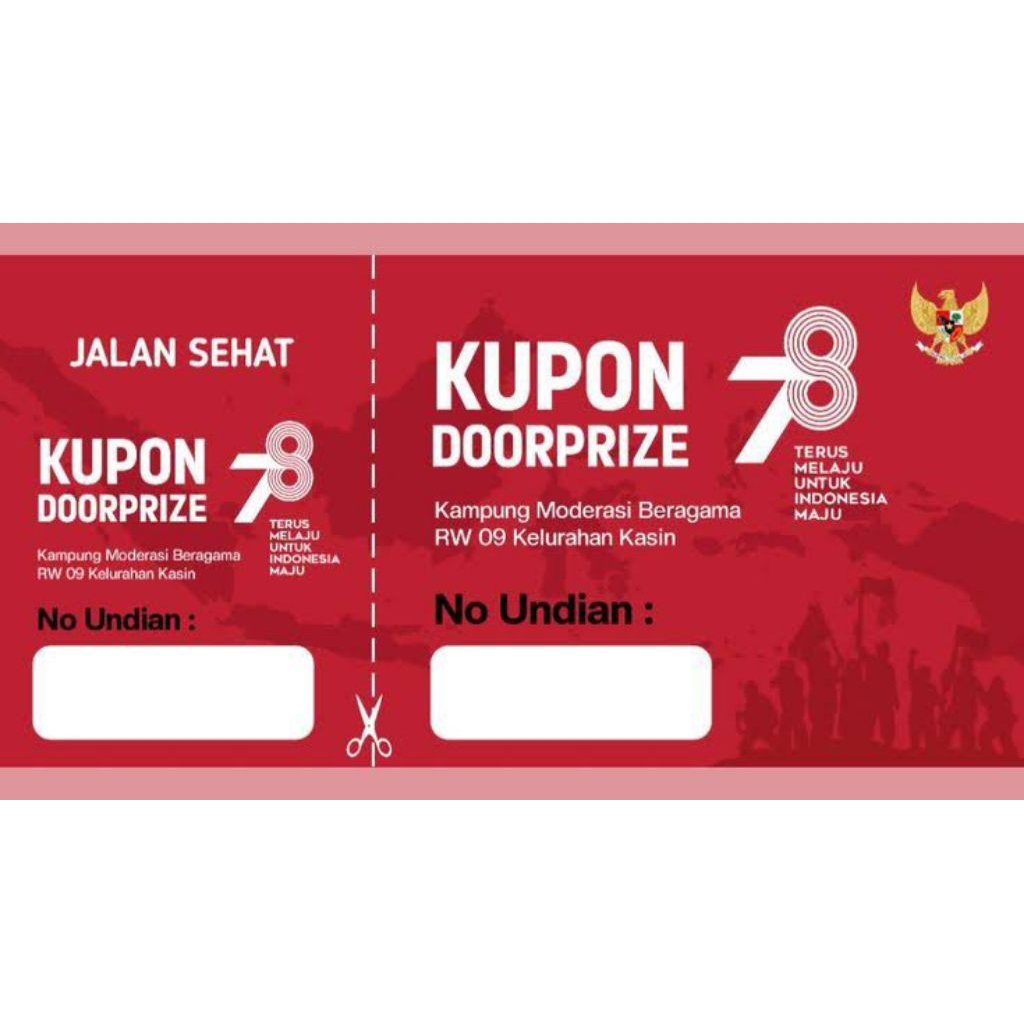 cetak kupon | cetak karcis | karcis jalan sehat | karcis jalan santai | karcis HUT RI | karcis custo