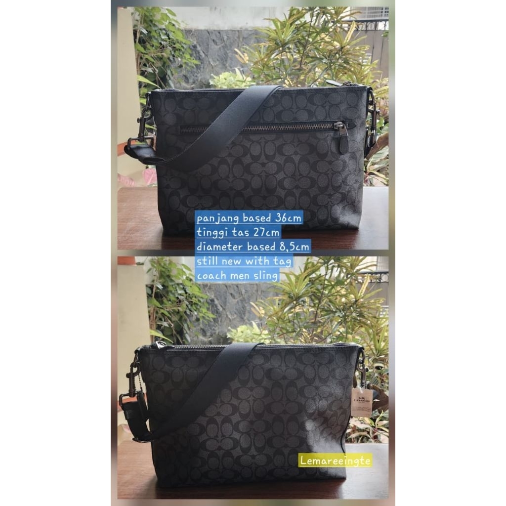[SUPER SALE] Coach Man Sling Bag Black