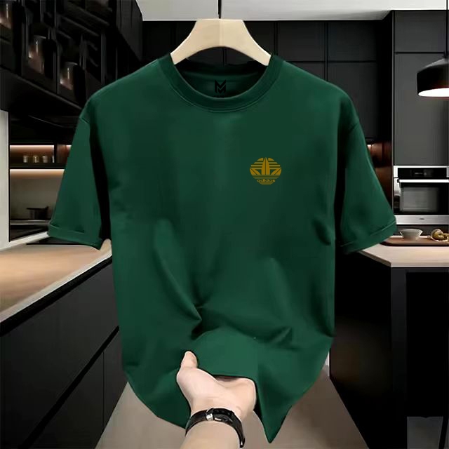 Kaos Pendek ADS Bunga  Motif Gold Atasan Pria Wanita S M L XL XXL Premium Unisex