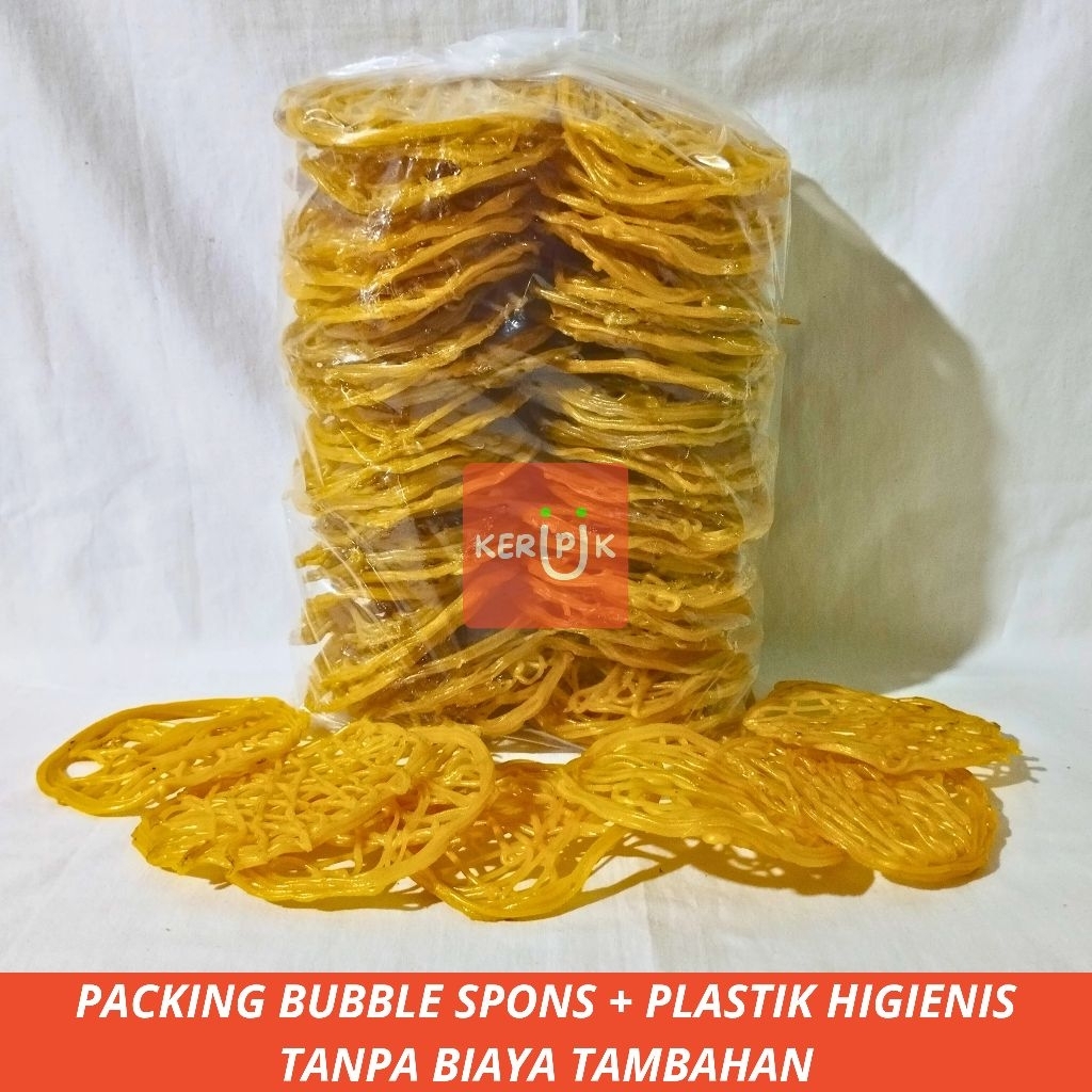 

Kerupuk Mie Kuning Mentah Ukuran Besar 1Kg