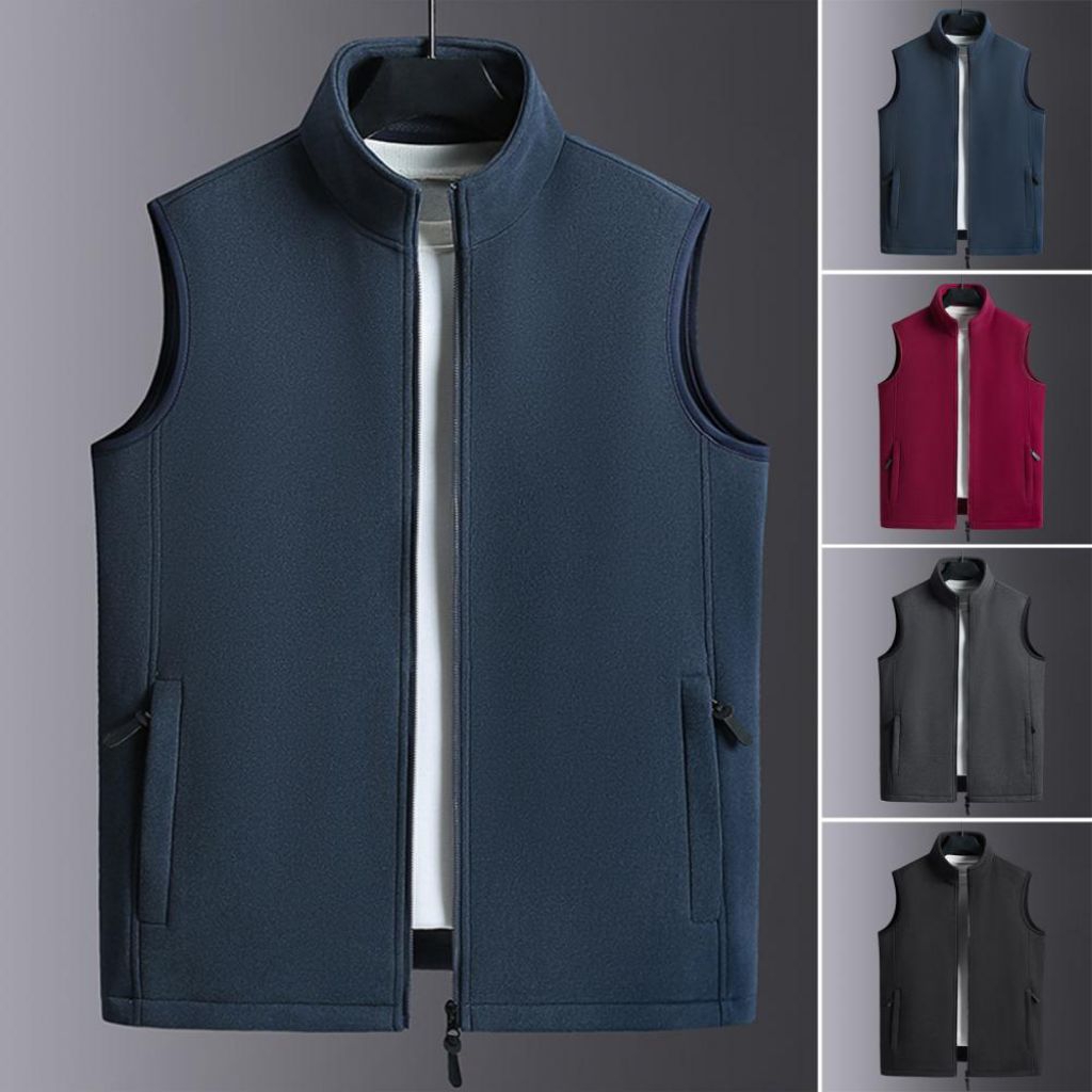 Jaket Rompi Pria terbaru/Rompi touring /rompi pria outdoor hangat tebal bahan fleece dan bulu