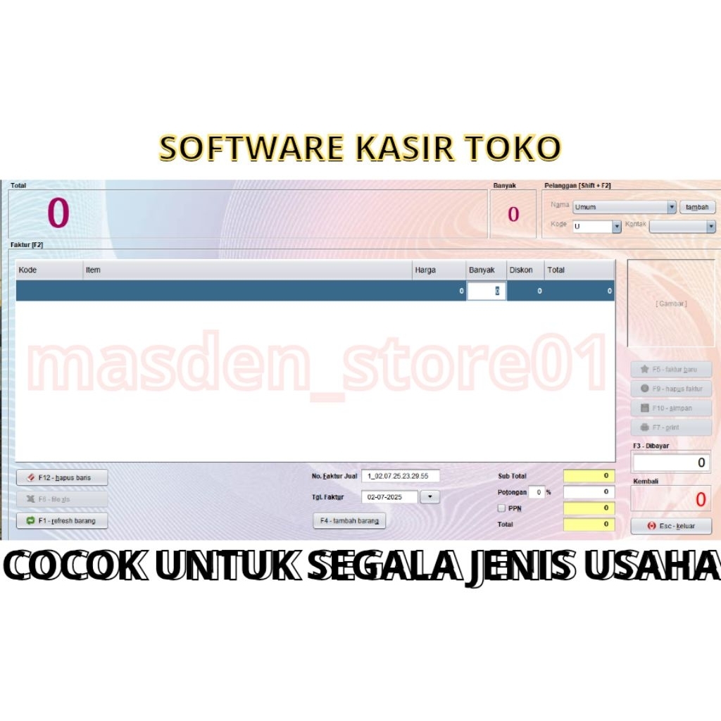 SOFTWARE APLIKASI POS KASIR PC - COCOK UNTUK SEGALA JENIS USAHA