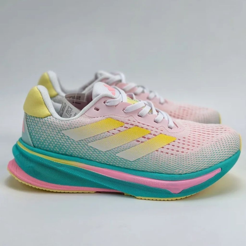 Sepatu Lari Adidas Supernova Rise "Pink Flash Aqua" Sneakers Outdoor Olahraga Running Wanita