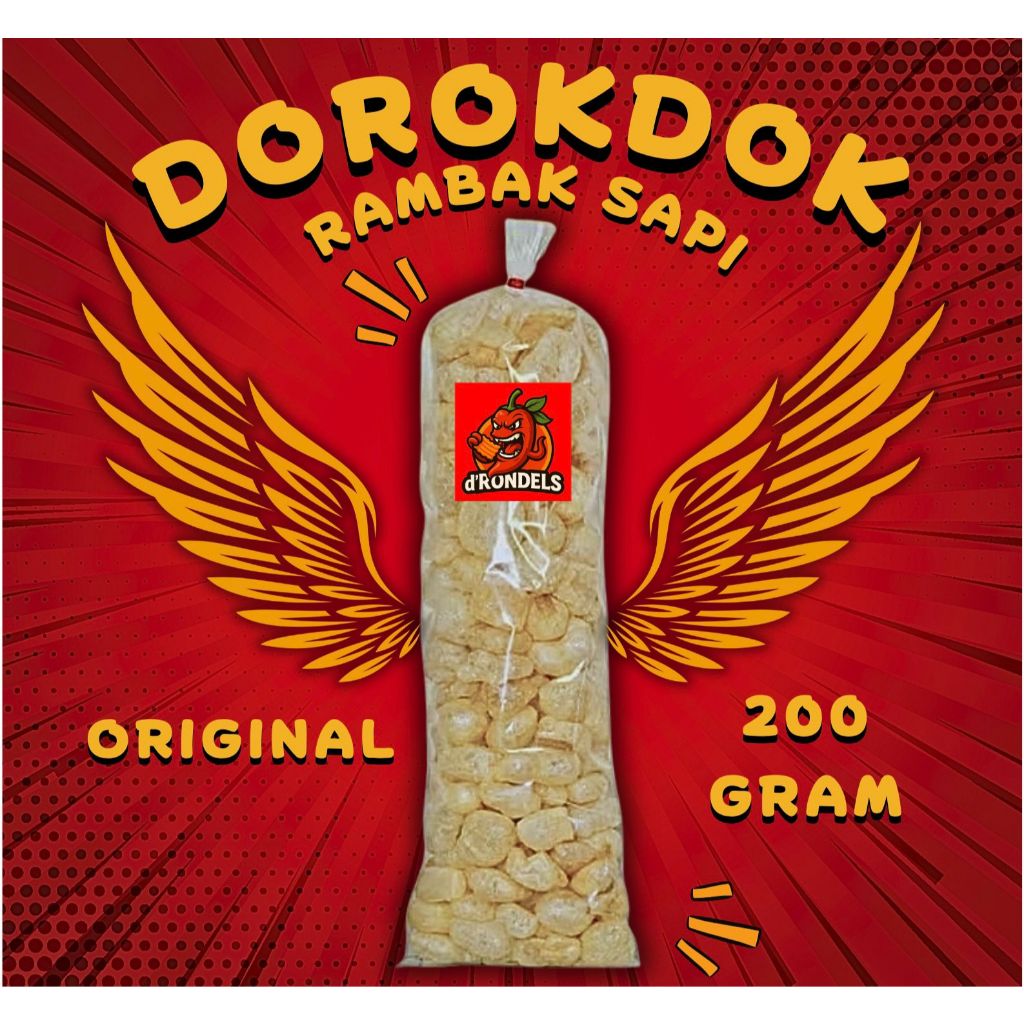 

1bal kerupuk kulit sapi/200 gram rambak kulit sapi/rambak dorokdok/rambak kulit sapi dorokdok 1bal