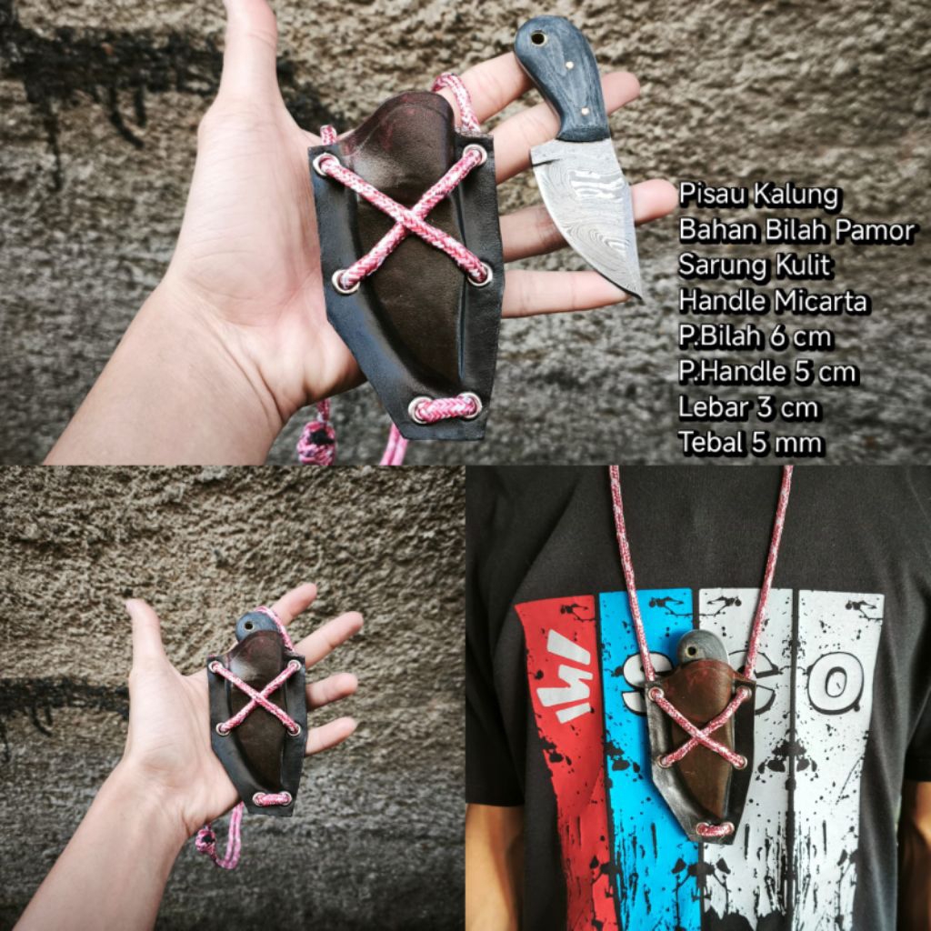 pisau kalung pamor damascus