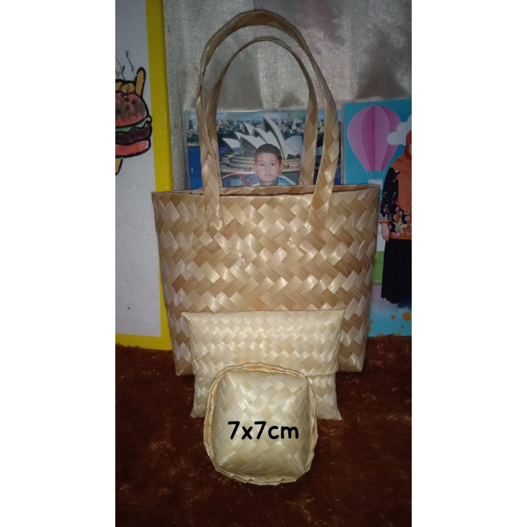besek bambu kotak 7x7 besek sovenir besek kecil