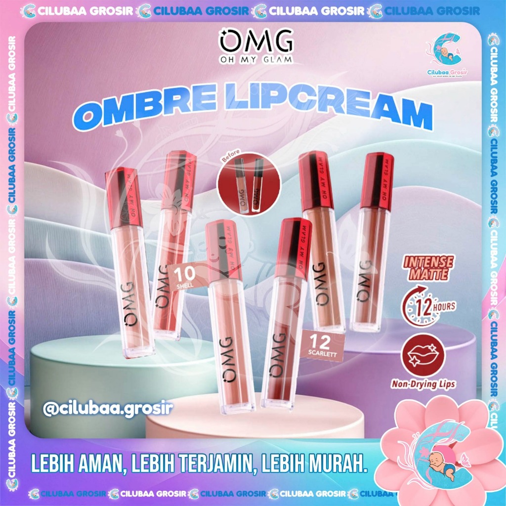 PAKET Ombre Lips OMG || Lip Cream OMG Ombre Coffee Edition || Ombre Lipcream OMG || Ombre Lips OH MY