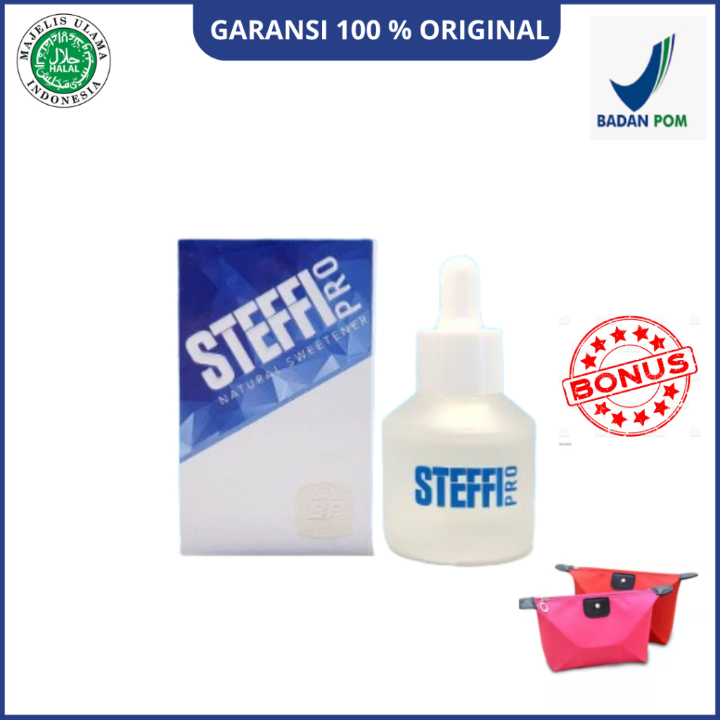 

Steffi Pro 30 ml Pemanis alami Penganti Gula Aman Buat Diabetes Terbuat dari daun Stevia